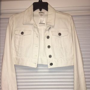 Motherhood maternity crop jean jacket